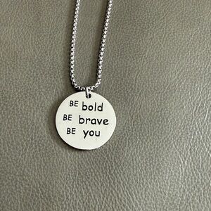 Inspirational Stainless Steel Pendant Necklace
